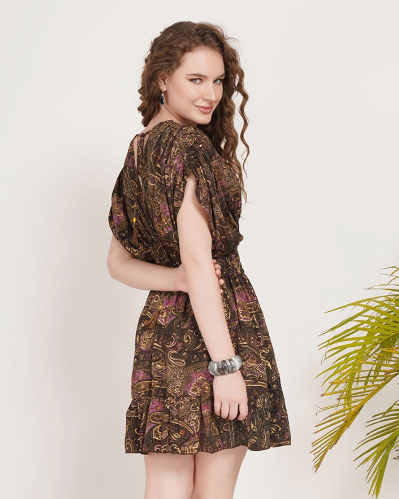 Mocha mauve short dress