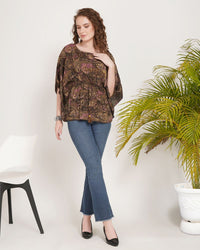Purple haze paisley kaftan top