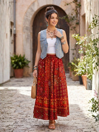 Desert spice bohemian skirt