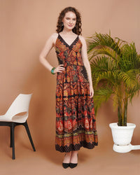 Soraya sunset ember maxi dress