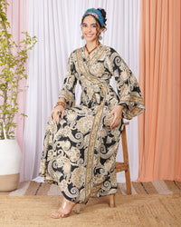 Callista night bloom wrap maxi dress