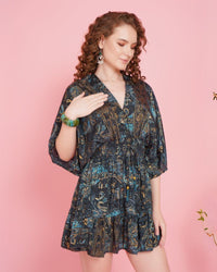 Boheme bloom kimono mini dress