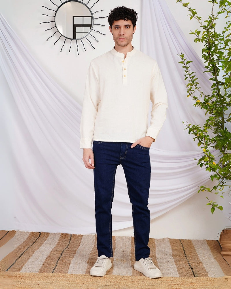 Kael ivory dawn cotton shirt