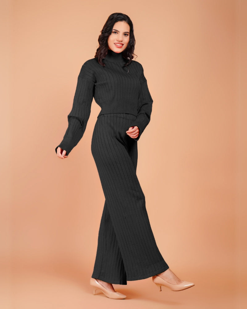 Midnight muse ribbed co-ord set