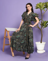 Liana wrap maxi dress