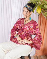 Briella pink dream peplum top