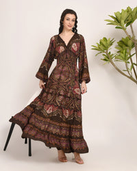 Zinnia plum dust maxi dress