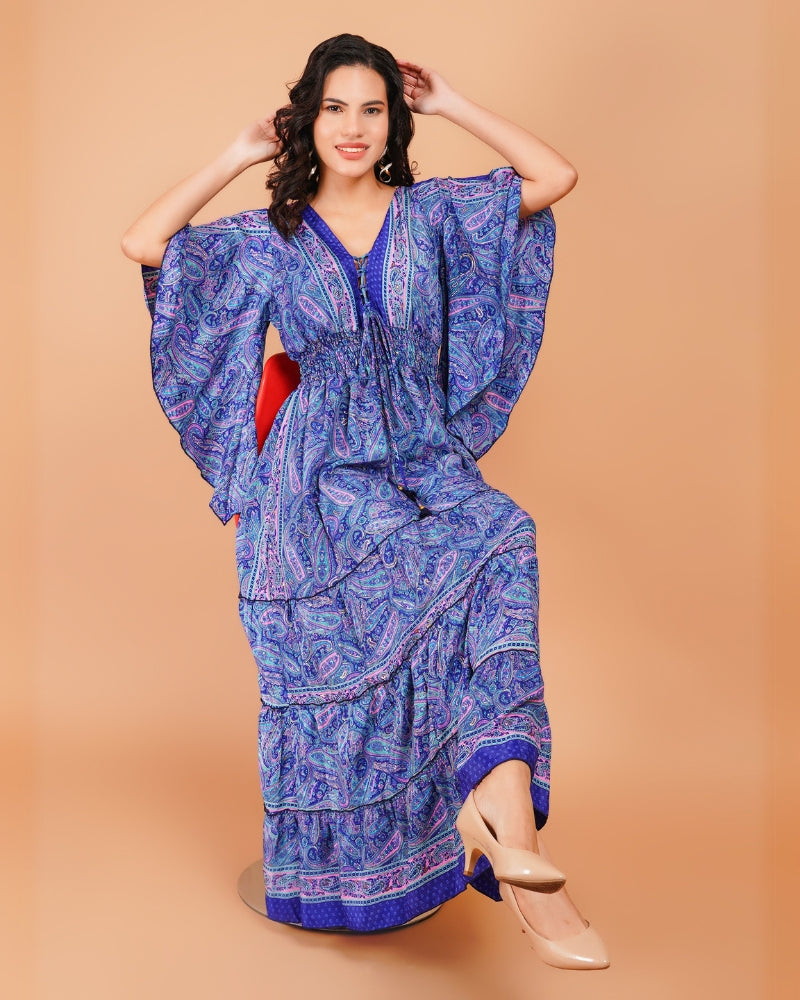 Desert moonlight paisley maxi dress