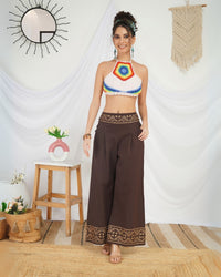 Sierra bloom wide leg cotton trouser