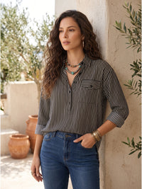 Onyx whisper oversize popover shirt