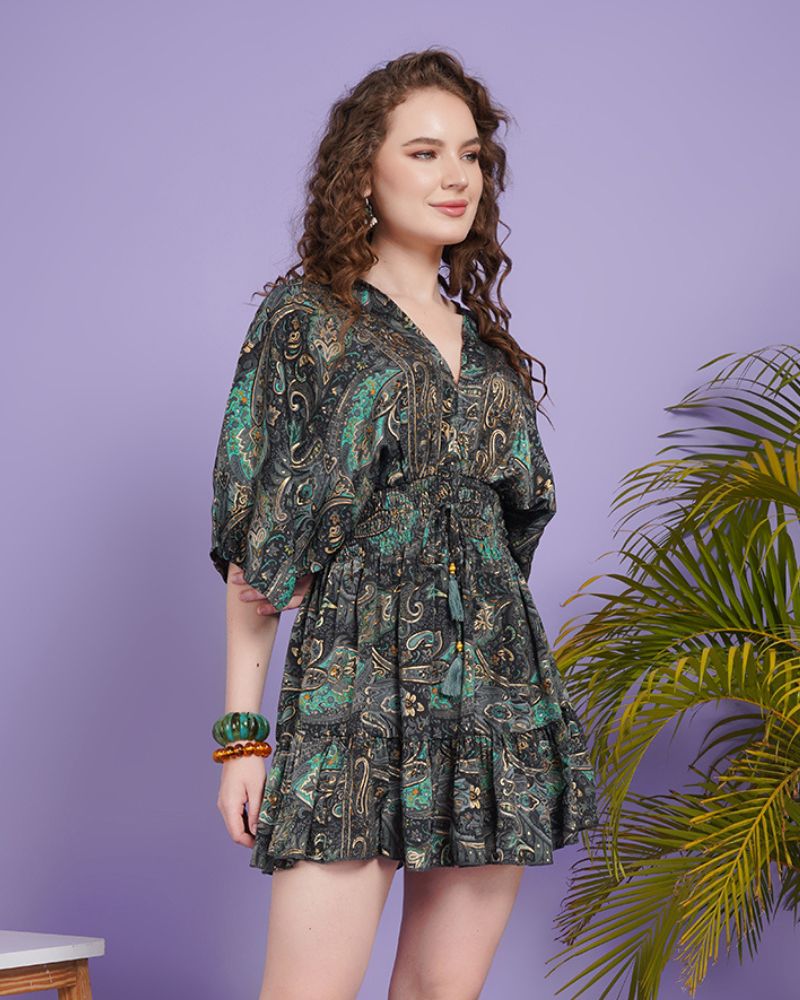 Lyra bloom kimono mini dress