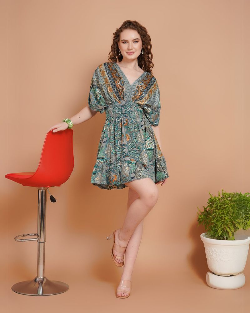 Smoky lagoon breeze short dress