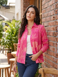 Amelie pink mirage boho shirt