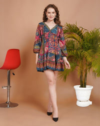 Celina peacock radiance mini dress