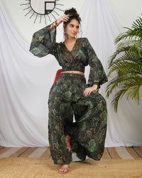 Aurora onyx palazzo co-ord set