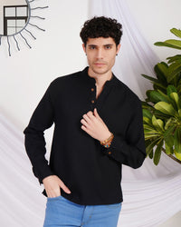 Griffin night-onyx cotton shirt