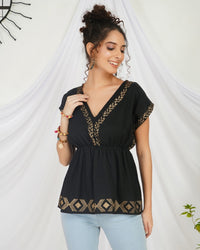 Elysia dark muse boho top