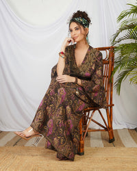 Evelina mocha rose palazzo set