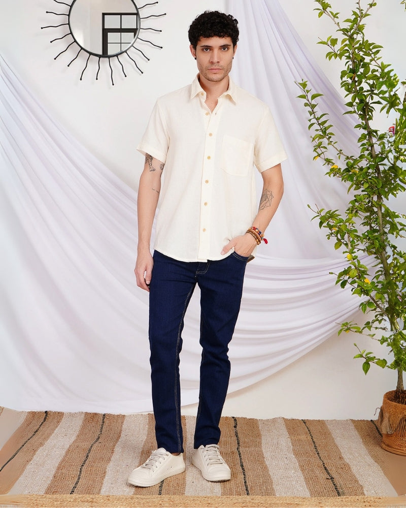 Axel creamstone boho cotton shirt