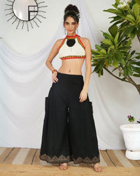 Noir ember cotton palazzo pants