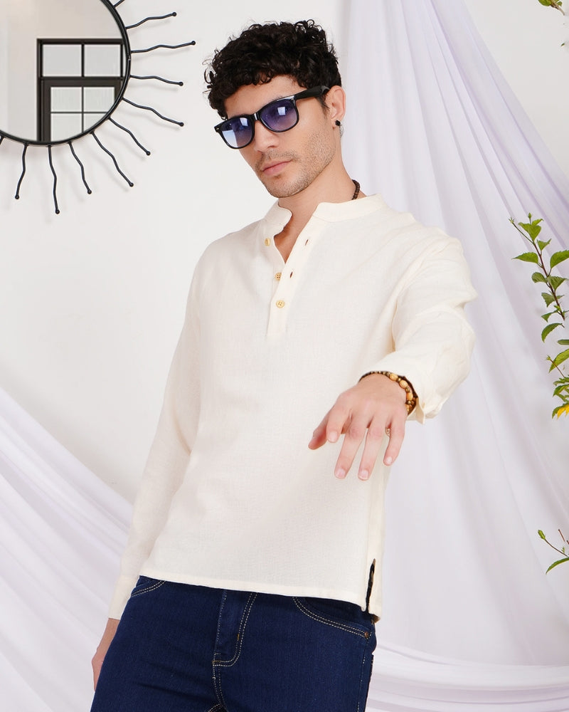Kael ivory dawn cotton shirt