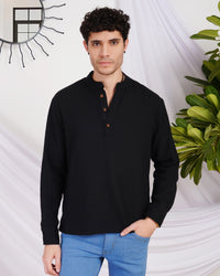 Griffin night-onyx cotton shirt