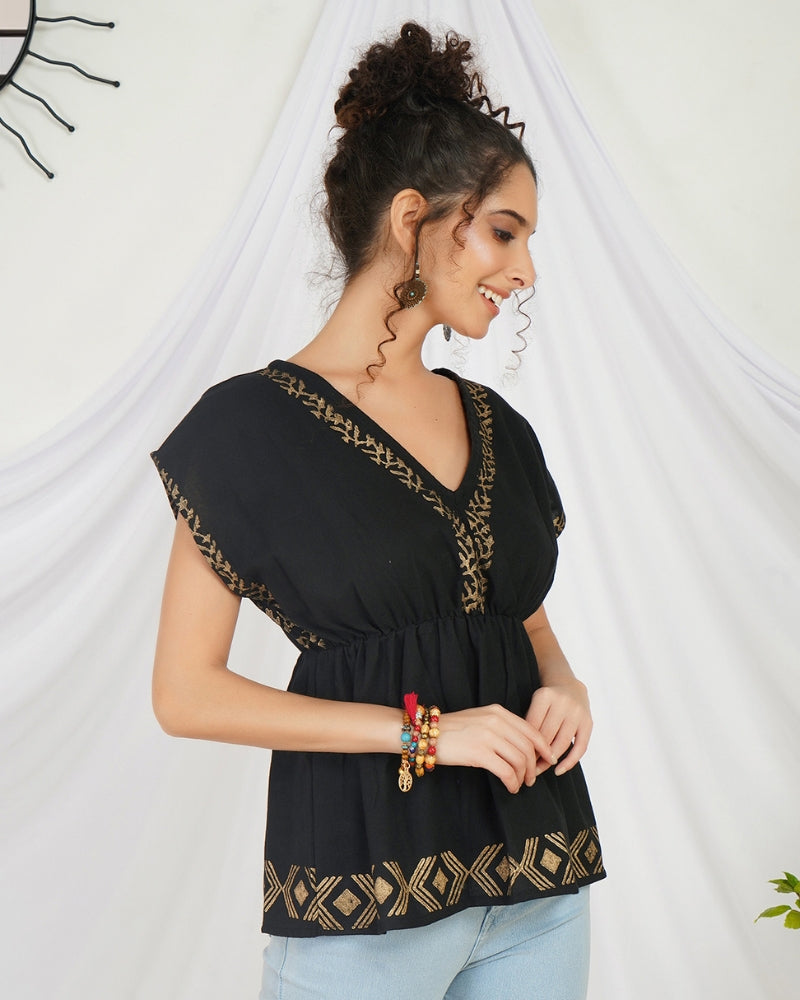 Elysia dark muse boho top