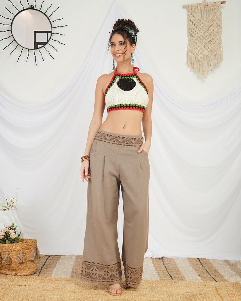 Terra muse wide legs cotton trouser