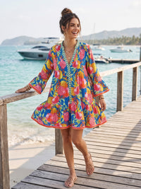 Mirella pomegranate pop boho dress