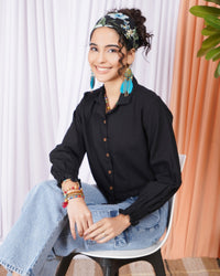 Selene eclipse drawstring cotton top