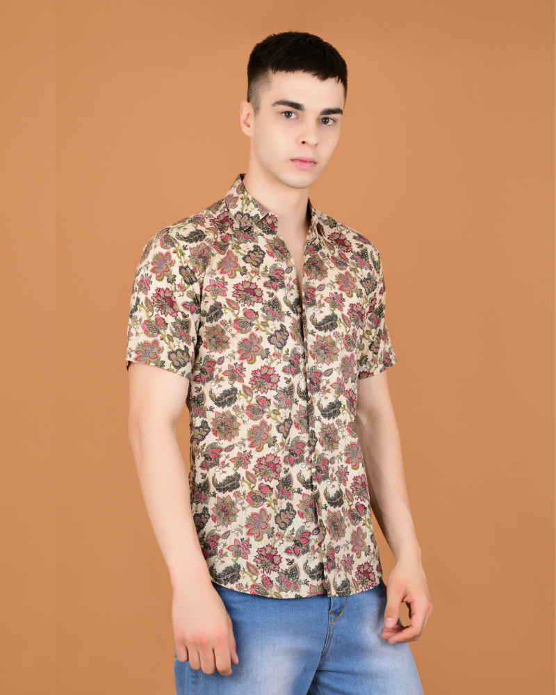 Beige botanica cotton shirt