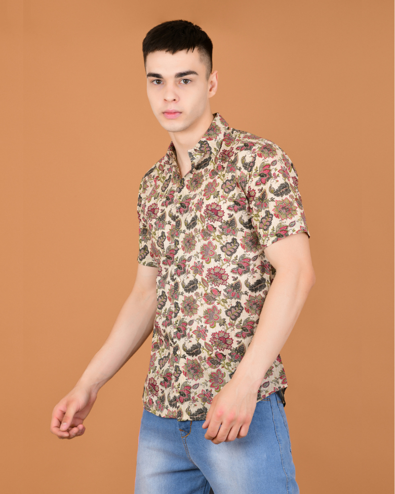 Beige botanica cotton shirt