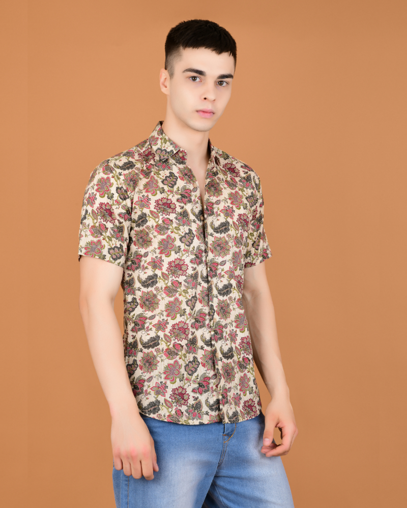 Beige botanica cotton shirt