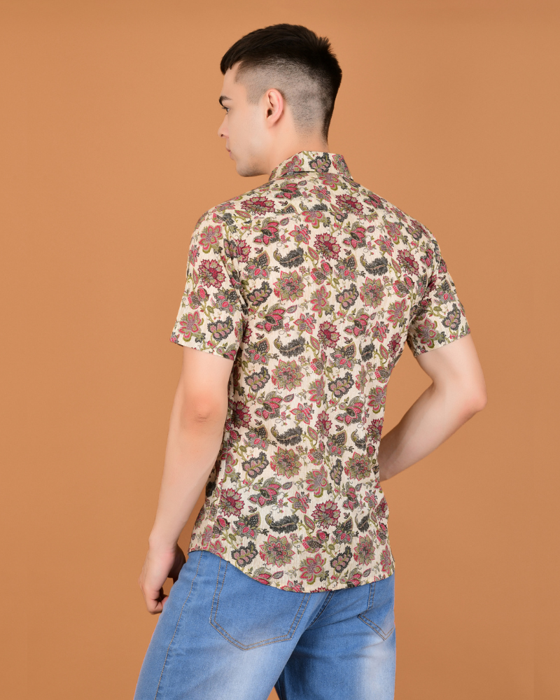 Beige botanica cotton shirt