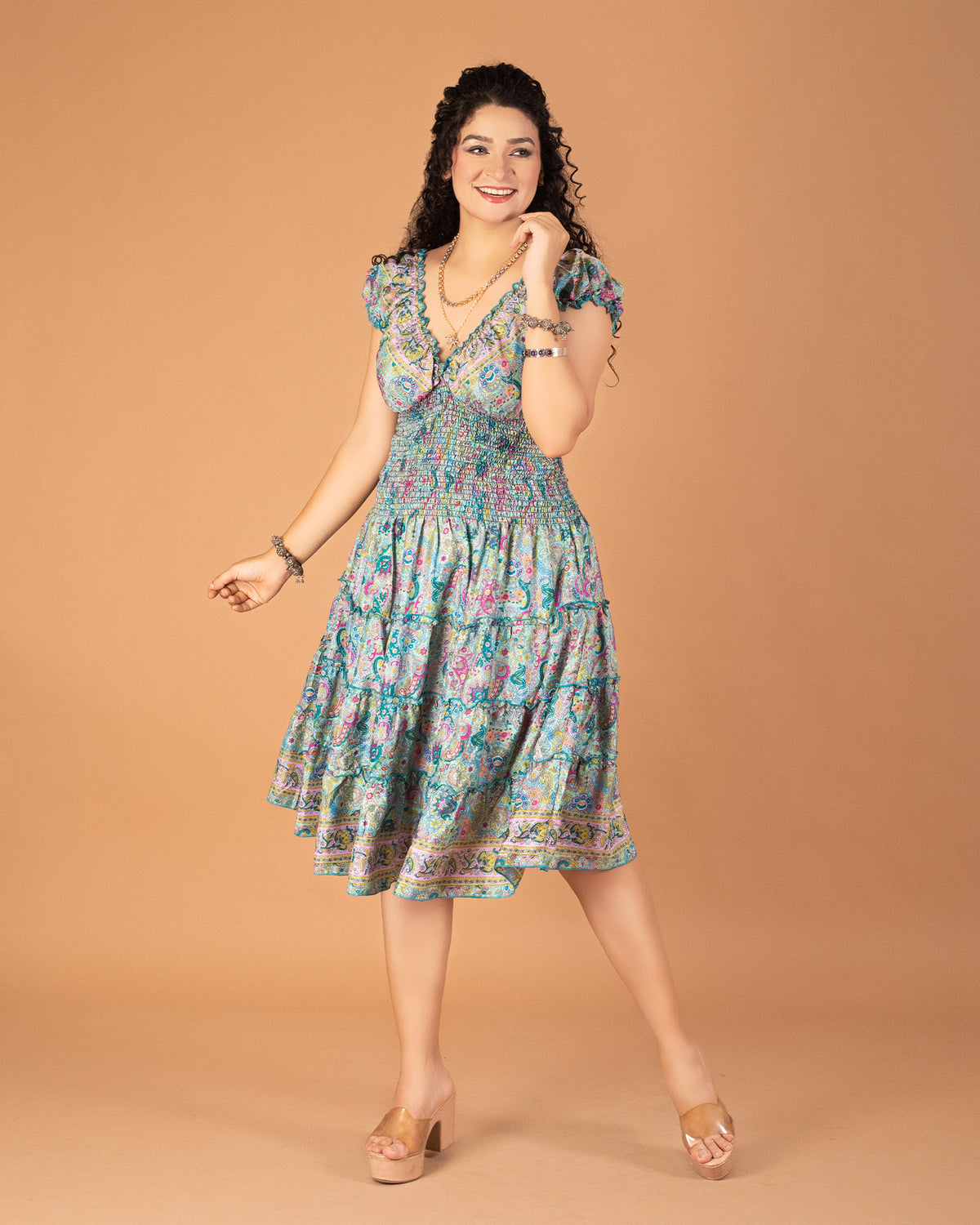 Blossom breeze knee length dress