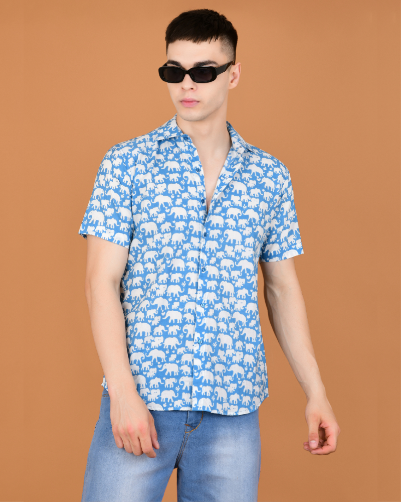 Blue jamboree cotton shirt