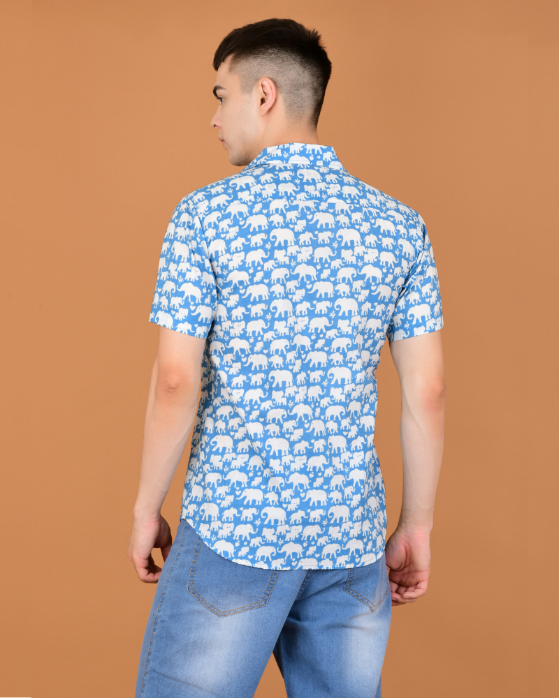 Blue jamboree cotton shirt