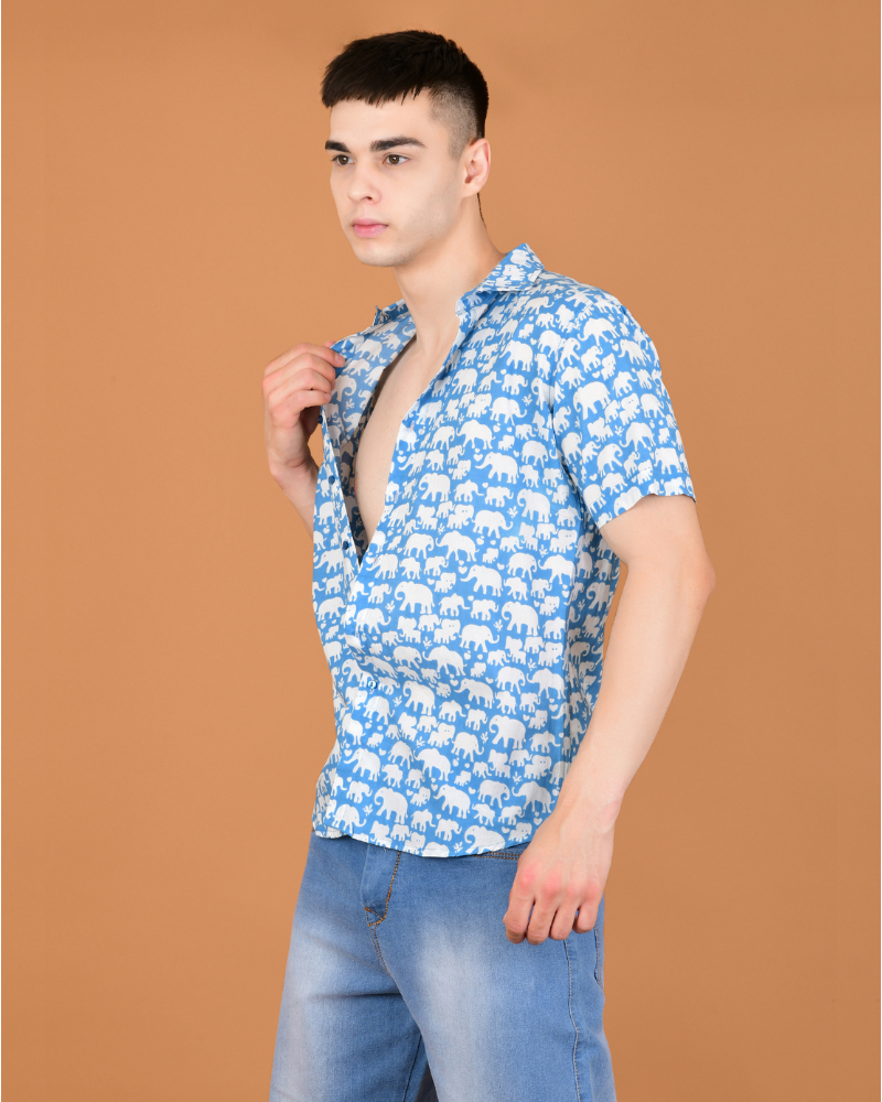 Blue jamboree cotton shirt