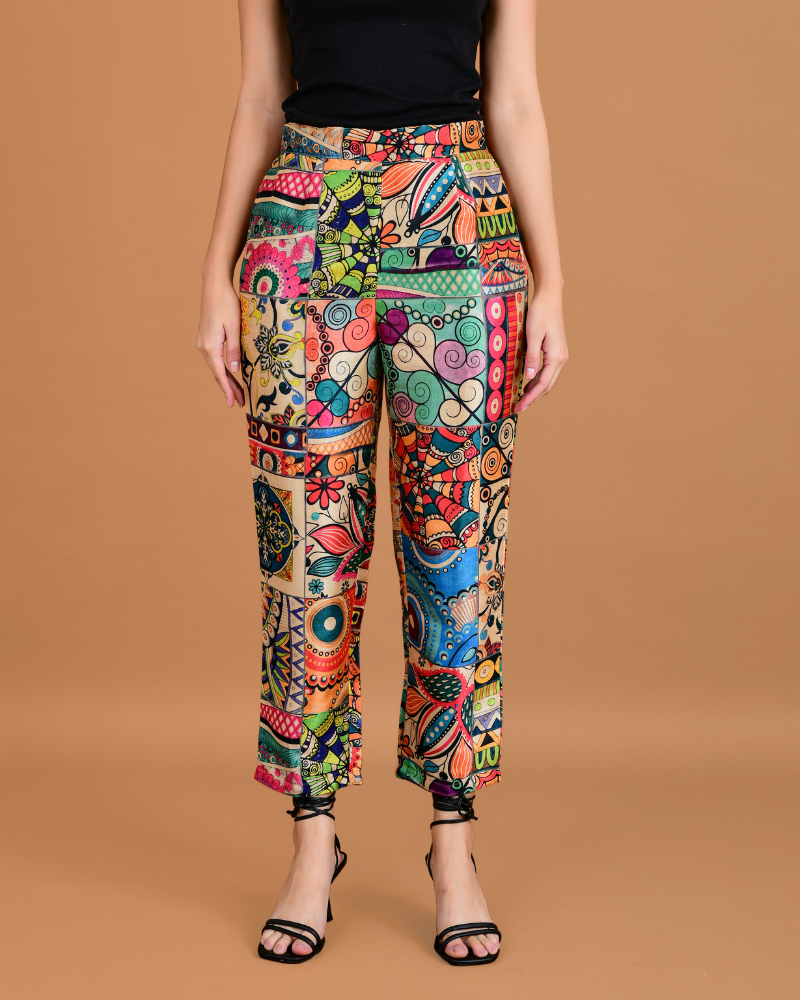 Abstract silk symphony pant