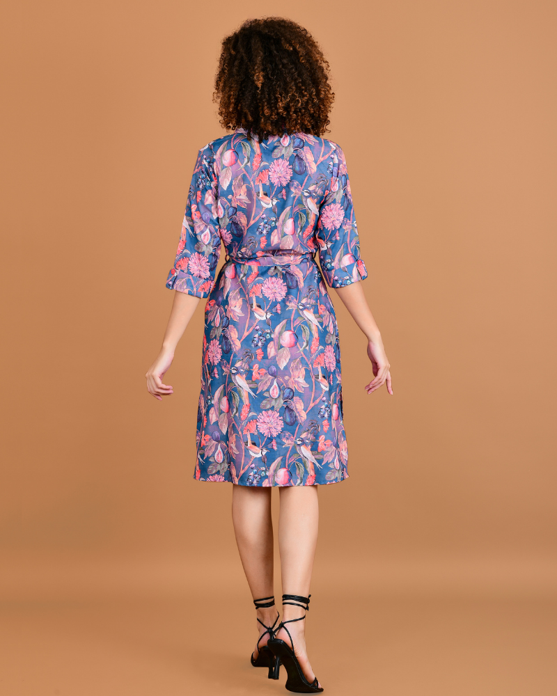 Midnight garden midi dress