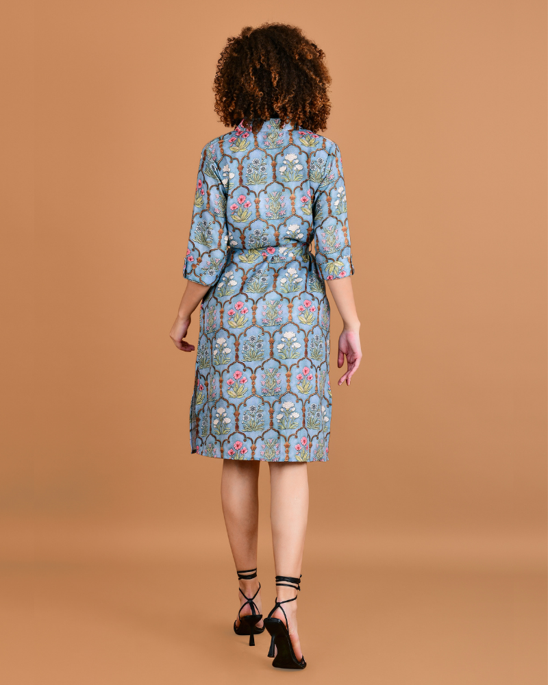 Misty melody patterned midi dress