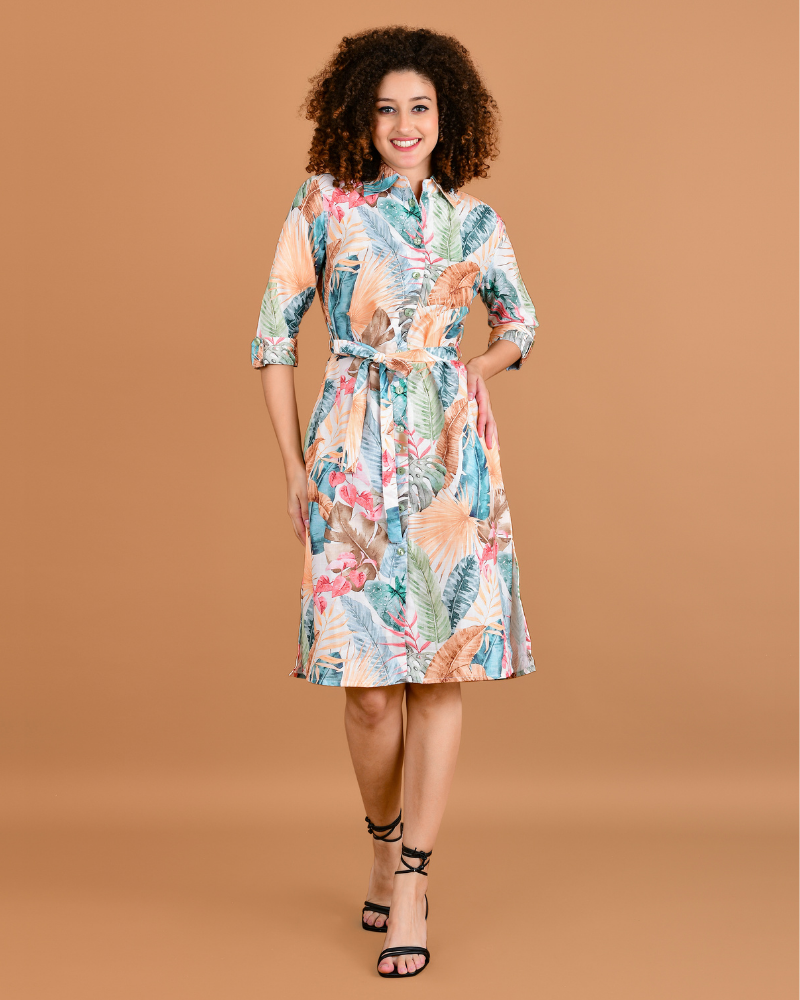 Tropical groove midi dress