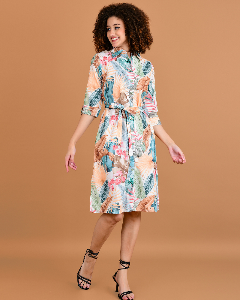 Tropical groove midi dress