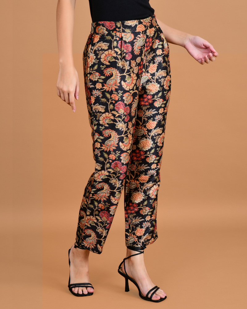 Blossom and glimmer silk pant