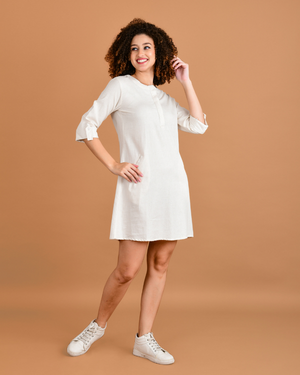 Ivory ease off-white mini dress