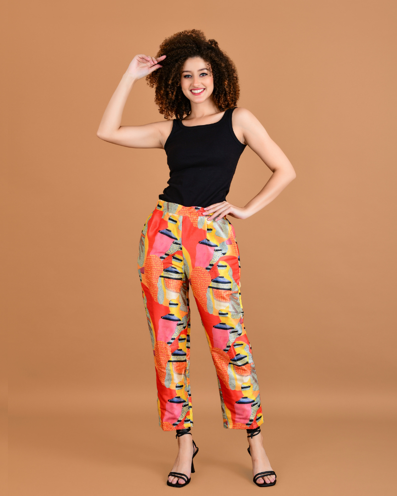 Scarlet elegance silk pant