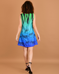 Wild sleeveless safari short dress