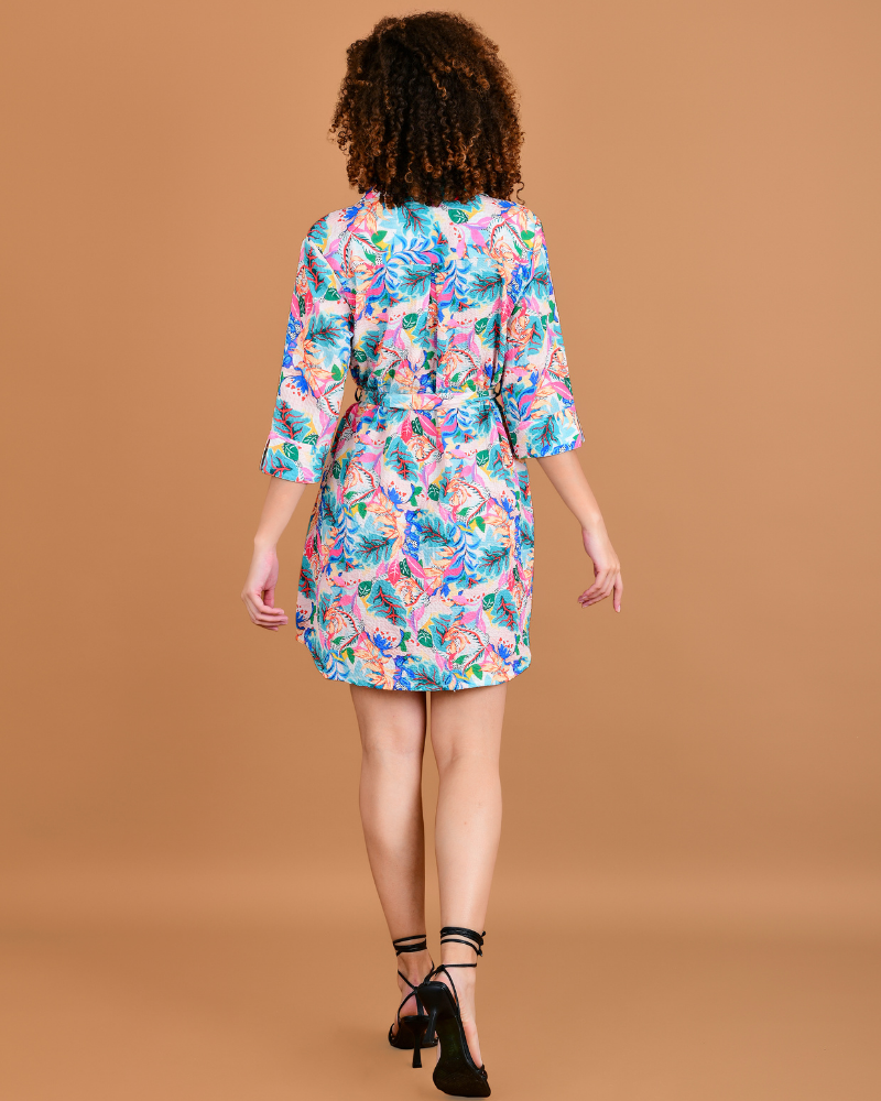 Tropical serenade shirt dress