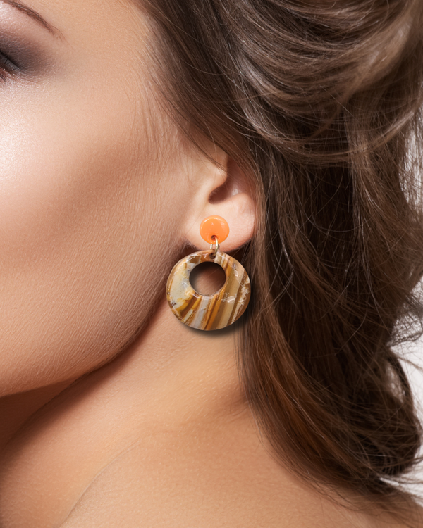 Terra swirl earrings
