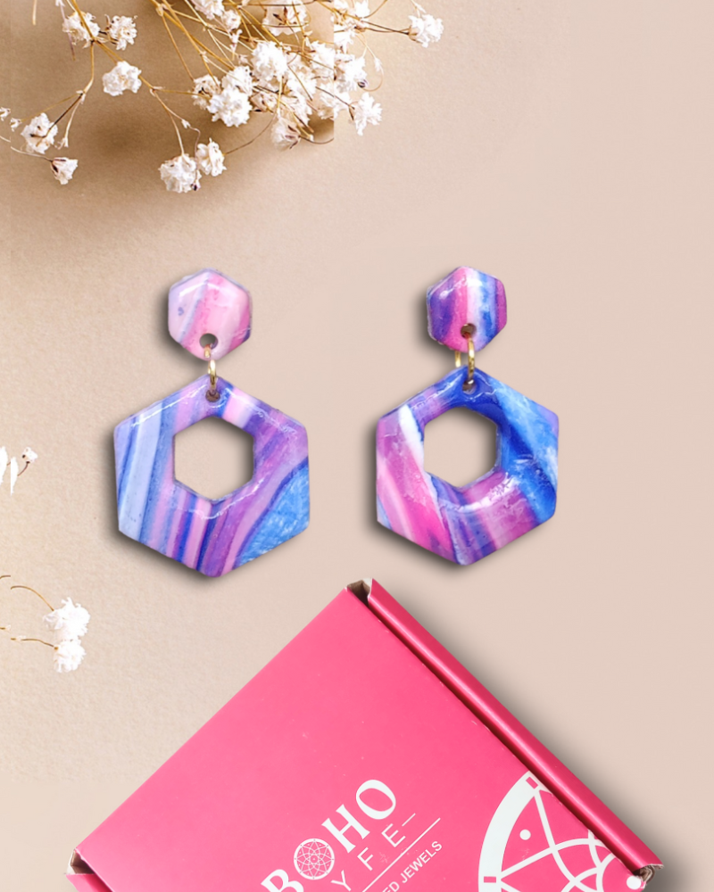 Hexaglow Earrings